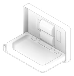 3D Documentation Image of BabyChangeStation SurfaceMount ASI Horizontal PlasticStainlessSteel