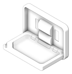 3D Shaded Image of BabyChangeStation SurfaceMount ASI Horizontal Plastic