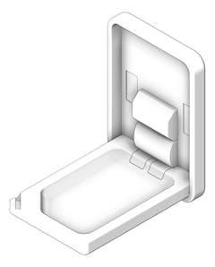 3D Shaded Image of BabyChangeStation SurfaceMount ASI Vertical Plastic