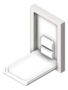 3D Shaded Image of BabyChangeStation SurfaceMount ASI Vertical StainlessSteel