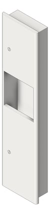 3D Shaded Image of CombinationUnit Recessed ASI Profile PaperDispenser 4.5Gal