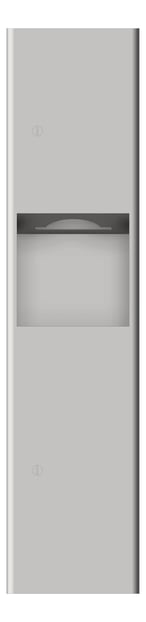 Front Image of CombinationUnit Recessed ASI Profile PaperDispenser 4.5Gal