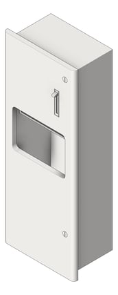 3D Shaded Image of CombinationUnit Recessed ASI Profile RollPaperDispenser 10.5Gal