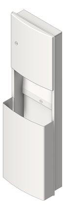 3D Shaded Image of CombinationUnit Recessed ASI Roval PaperDispenser 14.8Gal