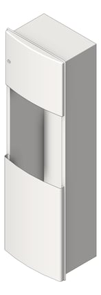 3D Shaded Image of CombinationUnit Recessed ASI Roval RollPaperDispenser Battery 17.8Gal