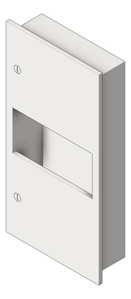 3D Shaded Image of CombinationUnit Recessed ASI Simplicity PaperDispenser 2.2Gal