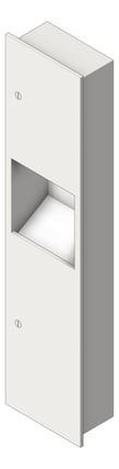 3D Shaded Image of CombinationUnit Recessed ASI Simplicity PaperDispenser 7Gal