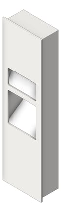 3D Shaded Image of CombinationUnit Recessed ASI Simplicity PaperDispenser HandDryer 6.8Gal