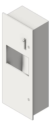 3D Shaded Image of CombinationUnit Recessed ASI Simplicity RollPaperDispenser 9.4Gal