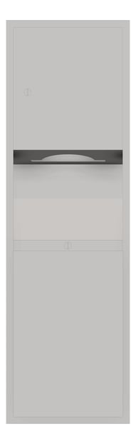 Front Image of CombinationUnit Recessed ASI Traditional PaperDispenser Adjustable 12Gal