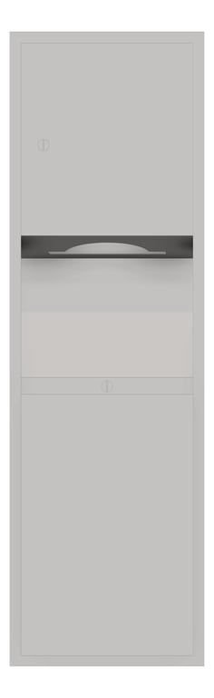 Front Image of CombinationUnit Recessed ASI Traditional PaperDispenser Adjustable 12Gal