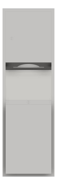 Front Image of CombinationUnit Recessed ASI Traditional PaperDispenser Adjustable 18Gal