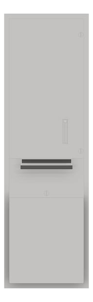 Front Image of CombinationUnit Recessed ASI Traditional RollPaperDispenser 13.3Gal