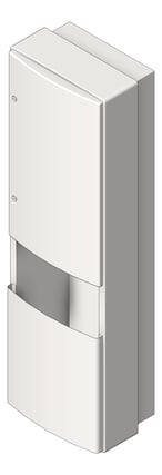 3D Shaded Image of CombinationUnit SemiRecessed ASI Roval RollPaperDispenser Battery 13.5Gal