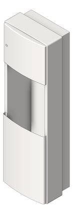 3D Shaded Image of CombinationUnit SemiRecessed ASI Roval RollPaperDispenser Electric 17.8Gal