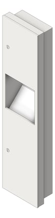 3D Shaded Image of CombinationUnit SemiRecessed ASI Simplicity PaperDispenser 7Gal