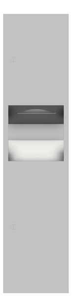 Front Image of CombinationUnit SemiRecessed ASI Simplicity PaperDispenser 7Gal