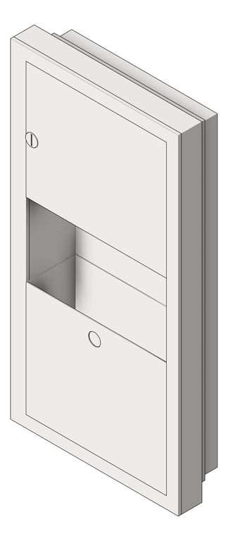 Navigate to CombinationUnit SemiRecessed ASI Traditional PaperDispenser 2Gal