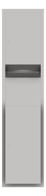 Front Image of CombinationUnit SemiRecessed ASI Traditional PaperDispenser 7Gal