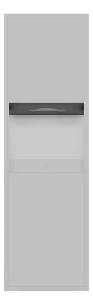 Front Image of CombinationUnit SemiRecessed ASI Traditional PaperDispenser Adjustable 12Gal