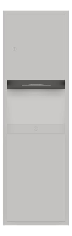 Front Image of CombinationUnit SemiRecessed ASI Traditional PaperDispenser Adjustable 12Gal