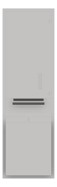 Front Image of CombinationUnit SemiRecessed ASI Traditional RollPaperDispenser 13.3Gal