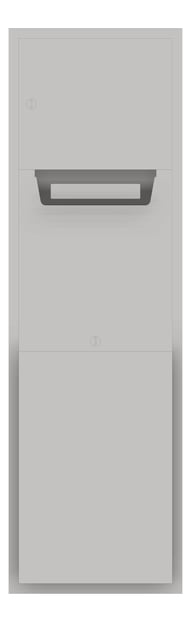 Front Image of CombinationUnit SemiRecessed ASI Traditional RollPaperDispenser Battery 17Gal