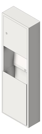 3D Shaded Image of CombinationUnit SurfaceMount ASI Traditional PaperDispenser Adjustable 12Gal