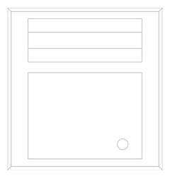 Plan Image of CombinationUnit VanityMounted ASI Traditional PaperDispenser 7.5Gal