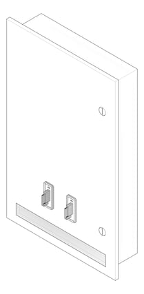3D Documentation Image of SanitaryDispenser Recessed ASI