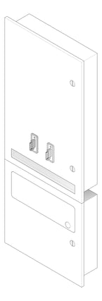 3D Documentation Image of SanitaryDispenser Recessed ASI SanitaryDisposal