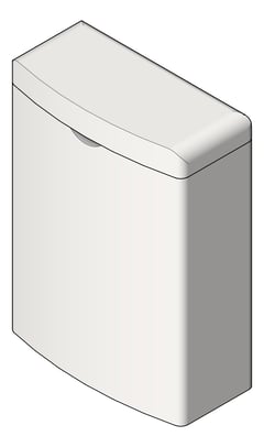 3D Shaded Image of SanitaryDisposal SurfaceMount ASI Roval