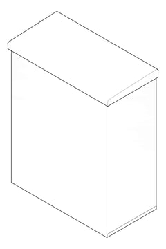 3D Documentation Image of SanitaryDisposal SurfaceMount ASI TopDoor
