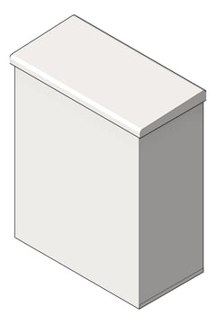 3D Shaded Image of SanitaryDisposal SurfaceMount ASI TopDoor