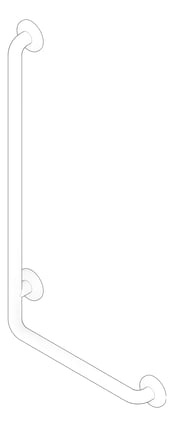 3D Documentation Image of GrabBar 90Deg ASI SnapFlange 1.25InchDia LH