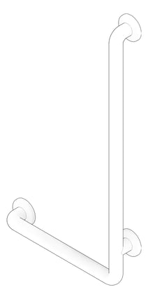 3D Documentation Image of GrabBar 90Deg ASI SnapFlange 1.5InDia RH