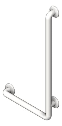 3D Shaded Image of GrabBar 90Deg ASI SnapFlange 1.5InDia RH