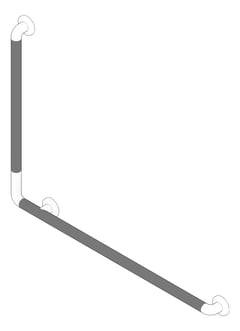 3D Documentation Image of GrabBar 90Deg ASI SnapFlange 1.5InchDia LH