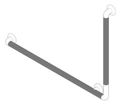 3D Documentation Image of GrabBar 90Deg ASI SnapFlange 1.5InchDia RH