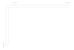 Plan Image of GrabBar Corner ASI ExposedFlange 1.25InchDia