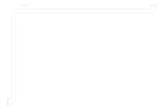 Plan Image of GrabBar Corner ASI ExposedFlange 1.5InchDia