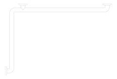 Plan Image of GrabBar Corner ASI SnapFlange 1.5InDia