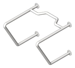 3D Shaded Image of GrabBar Straddle ASI ExposedFlange 1.25InchDia