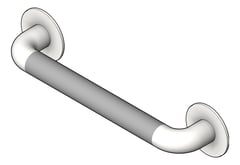 3D Shaded Image of GrabBar Straight ASI ExposedFlange 1.25InchDia Horizontal