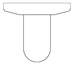 Plan Image of GrabBar Straight ASI SnapFlange 1.25InchDia Vertical