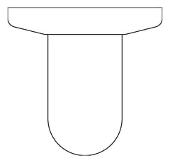 Plan Image of GrabBar Straight ASI SnapFlange 1.5InDia Vertical