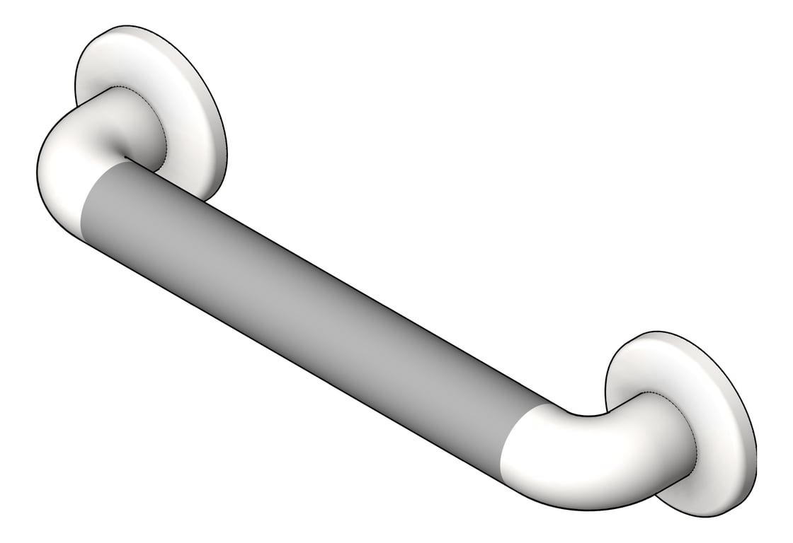 GrabBar Straight ASI SnapFlange 1.5InchDia Horizontal