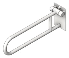 3D Shaded Image of GrabBar SwingUp ASI ExposedFlange 1.25InchDia FrictionHinge