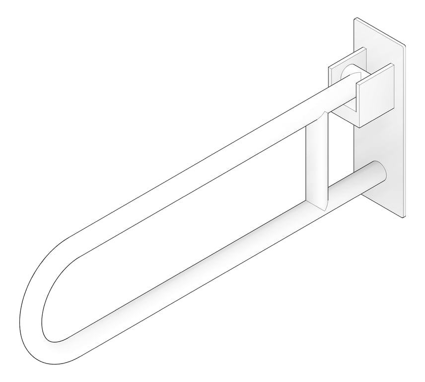 3D Documentation Image of GrabBar SwingUp ASI ExposedFlange 1.25InchDia Locking