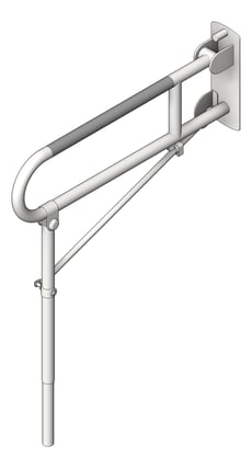 3D Shaded Image of GrabBar SwingUp ASI ExposedFlange 1.25InchDia SupportLeg